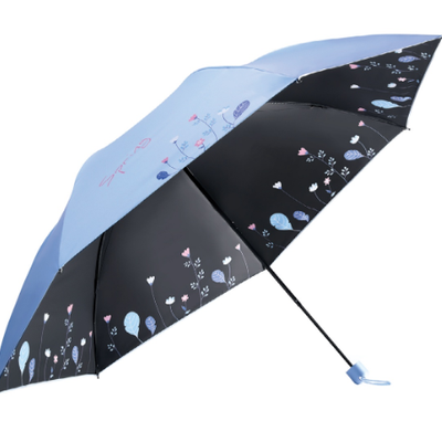 天堂伞 黑胶太阳伞 折叠超轻防晒紫外线铅笔伞 晴雨两用雨伞  男女通用 33680E